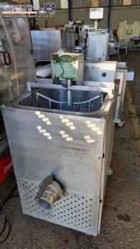 Tanque misturador em inox de 130 litros para refrigera��o de caldas