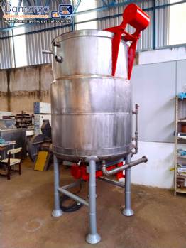 Tanque cozinhador encamisado em inox a vapor 1800 litros