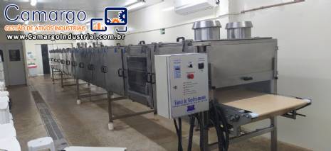 Tnel de resfriamento para chocolate 12 metros JAF Inox