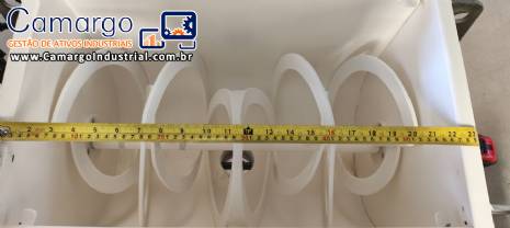 Misturador ribbon blender em ao inox com revestimento interno poliamida Bravaeco 50 litros